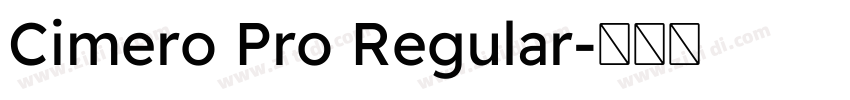 Cimero Pro Regular字体转换